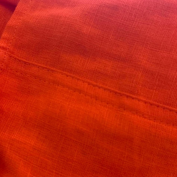 Reformation Madilyn Linen Dress Flame - Size 2 - Picture 3 of 3